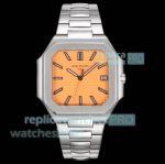 Swiss Copy Patek Philippe Cubitus 5821 Orange Dial Stainless Steel Watch 45mm 